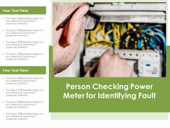 Person Checking Power Meter For Identifying Fault Ppt PowerPoint Presentation Gallery Mockup PDF