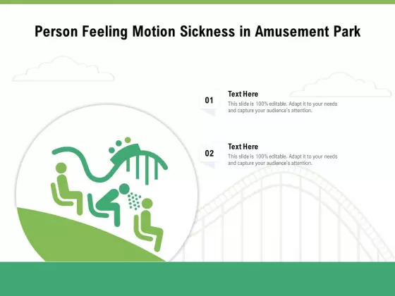 Person Feeling Motion Sickness In Amusement Park Ppt PowerPoint Presentation File Pictures PDF
