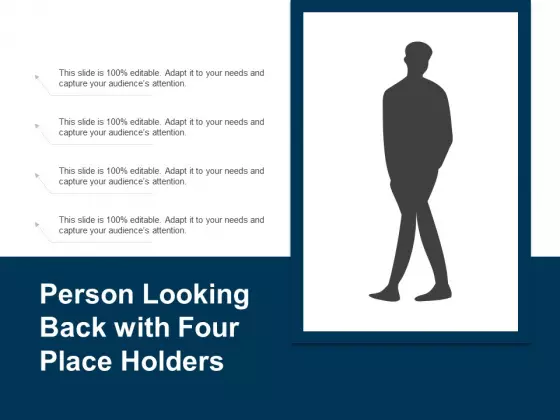 Person Looking Back With Four Place Holders Ppt PowerPoint Presentation File Sample PDF
