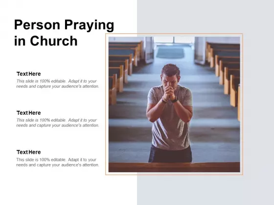 Person Praying In Church Ppt PowerPoint Presentation Model Graphic Images