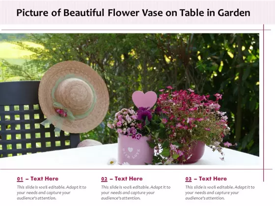 Picture Of Beautiful Flower Vase On Table In Garden Ppt PowerPoint Presentation Slides Samples PDF