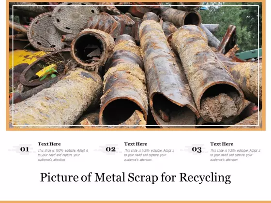 Picture Of Metal Scrap For Recycling Ppt PowerPoint Presentation Visual Aids Outline PDF