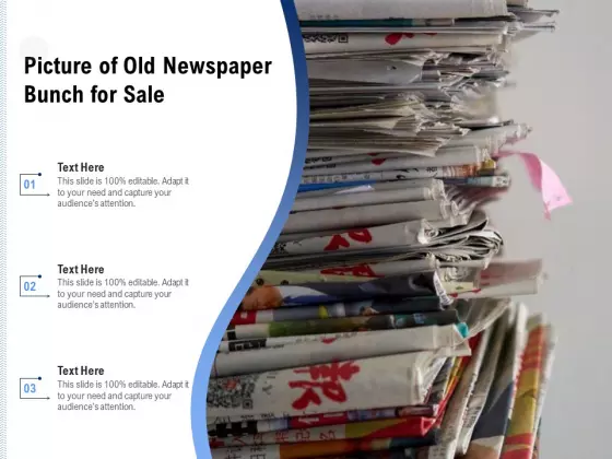 Picture Of Old Newspaper Bunch For Sale Ppt PowerPoint Presentation File Slide PDF