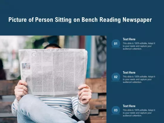 Picture Of Person Sitting On Bench Reading Newspaper Ppt PowerPoint Presentation Icon Inspiration PDF