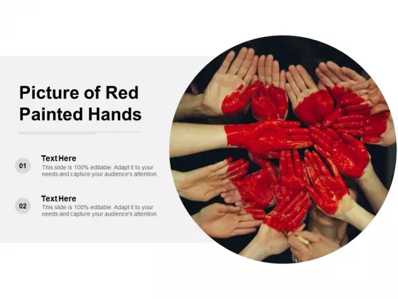 Picture Of Red Painted Hands Ppt PowerPoint Presentation Portfolio Background Designs
