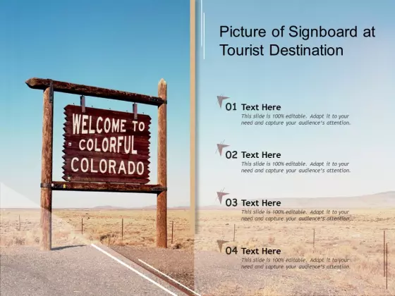 Picture Of Signboard At Tourist Destination Ppt Powerpoint Presentation Pictures Deck Pdf