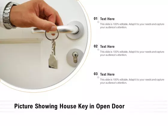 Picture Showing House Key In Open Door Ppt PowerPoint Presentation Ideas Example PDF