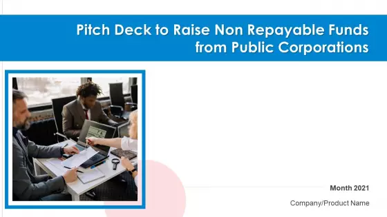 Pitch Deck To Raise Non Repayable Funds From Public Corporations Ppt PowerPoint Presentation Complete With Slides