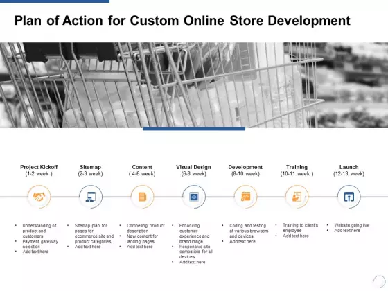 Plan Of Action For Custom Online Store Development Ppt PowerPoint Presentation Model Styles