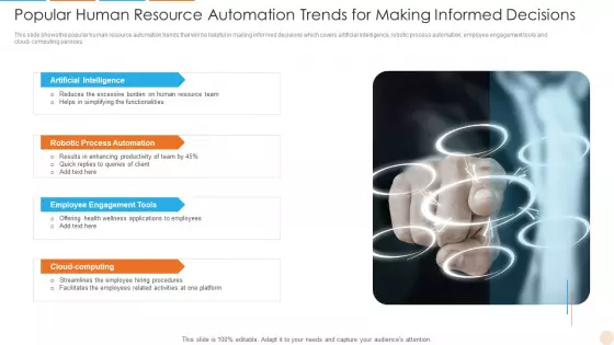 Popular Human Resource Automation Trends For Making Informed Decisions Pictures PDF