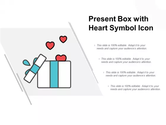 Present Box With Heart Symbol Icon Ppt PowerPoint Presentation Styles Portfolio