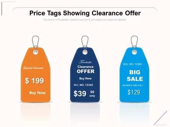 Price Tags Showing Clearance Offer Ppt Powerpoint Presentation Show Slideshow Pdf