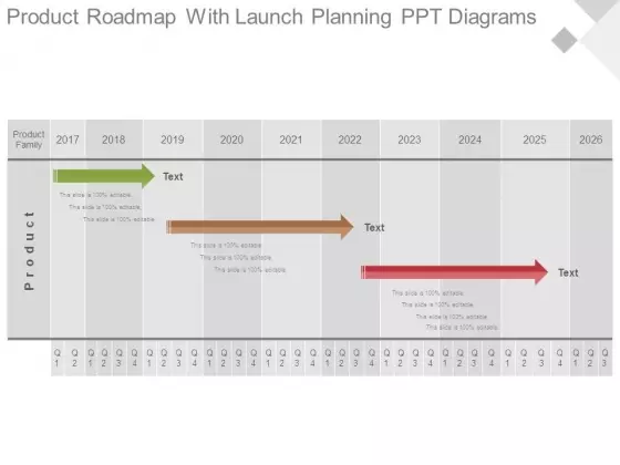 Product Roadmap With Launch Planning Ppt Diagrams