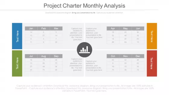 Project Charter Monthly Analysis Ppt Slides