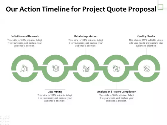 Project Estimate Our Action Timeline For Project Quote Proposal Ppt Inspiration Design Templates PDF