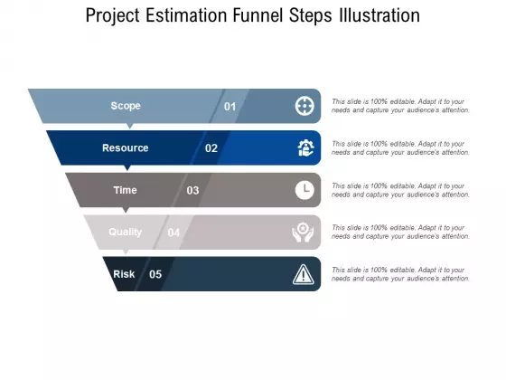 Project Estimation Funnel Steps Illustration Ppt PowerPoint Presentation Infographic Template Professional