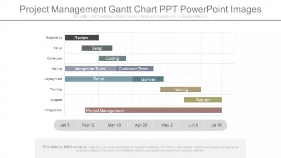 Project Management Gantt Chart Ppt Powerpoint Images
