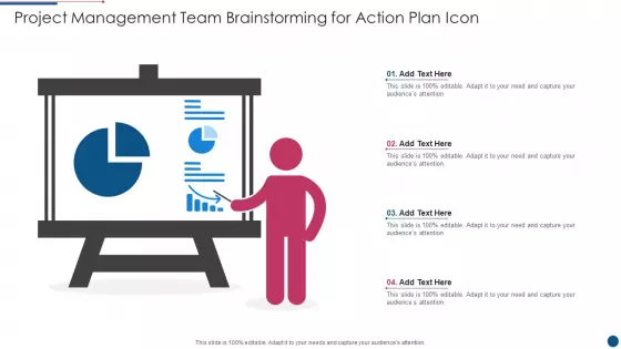 Project Management Team Brainstorming For Action Plan Icon Structure PDF