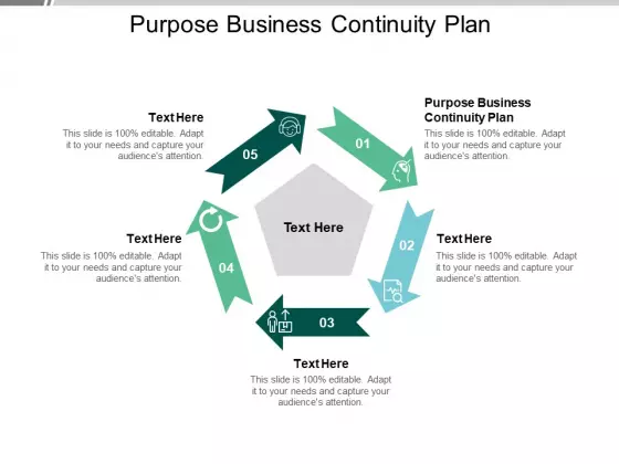 Purpose Business Continuity Plan Ppt PowerPoint Presentation File Icons Cpb