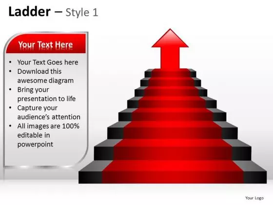 PowerPoint Backgrounds Strategy Ladder Ppt Design Slides