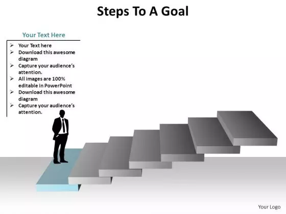 PowerPoint Backgrounds Success Steps To A Goal Ppt Theme