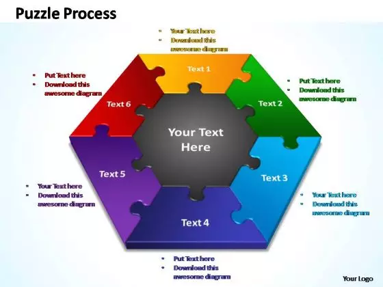 PowerPoint Design Process Puzzle Process Ppt Themes