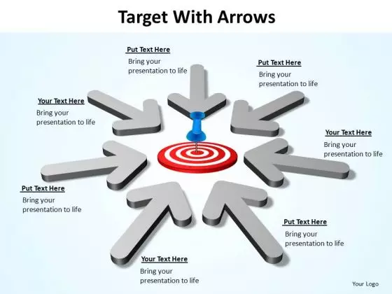PowerPoint Design Target With Arrows Ppt Design