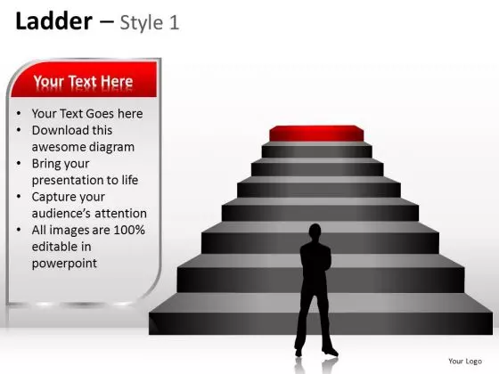 PowerPoint Designs Teamwork Ladder Ppt Layout