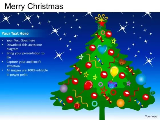 PowerPoint Presentation X-mas Tree Merry Christmas Ppt Design