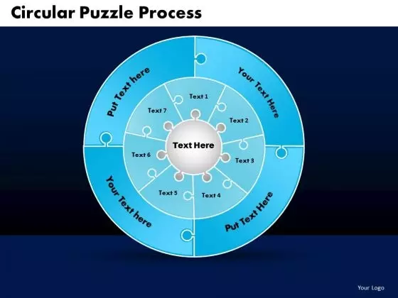 PowerPoint Process Cycle Process Circular Puzzle Ppt Backgrounds
