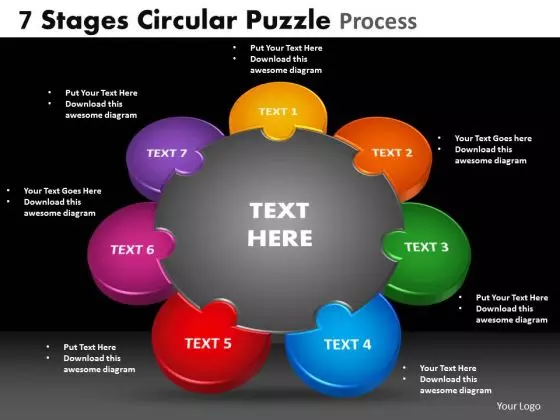 PowerPoint Process Image Circular Puzzle Ppt Layout