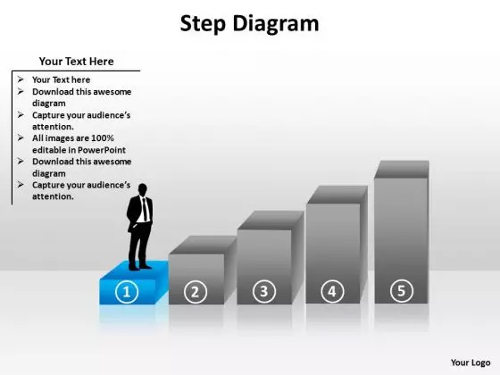 PowerPoint Process Leadership Step Diagram Ppt Themes
