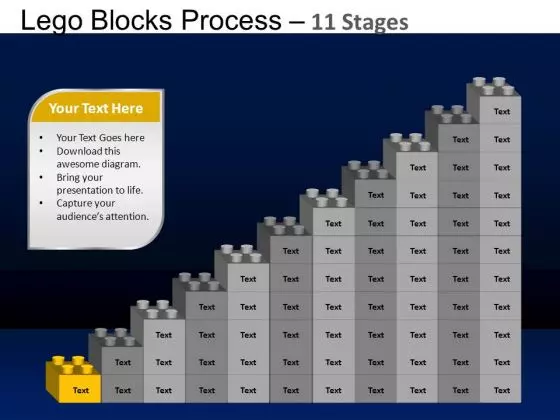 PowerPoint Process Success Lego Blocks Ppt Themes