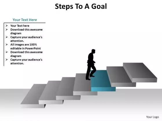 PowerPoint Slide Designs Growth Steps To A Goal Ppt Design Slides