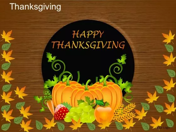 PowerPoint Slides Happy Thanksgiving Ppt Templates