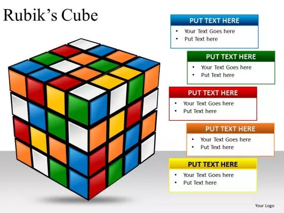 PowerPoint Slides Showing Rubiks Cube Ppt Diagram