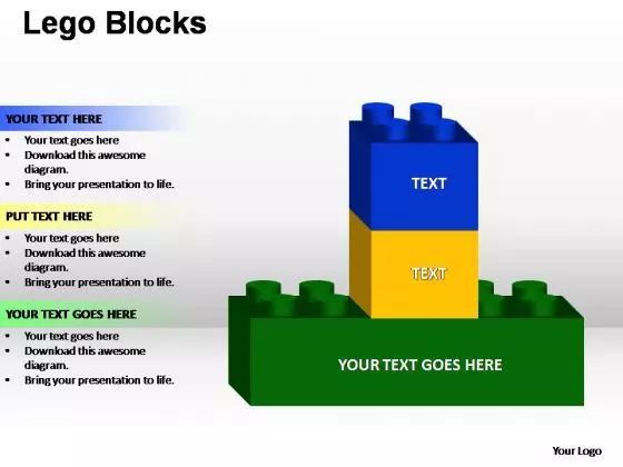PowerPoint Template Diagram Lego Ppt Design