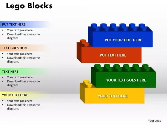 PowerPoint Template Lego Blocks Teamwork Ppt Slide Designs
