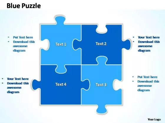 PowerPoint Templates Business Blue Jigsaw Puzzle Ppt Designs
