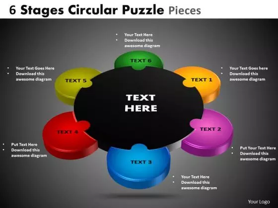 PowerPoint Templates Editable Circular Puzzle Ppt Process