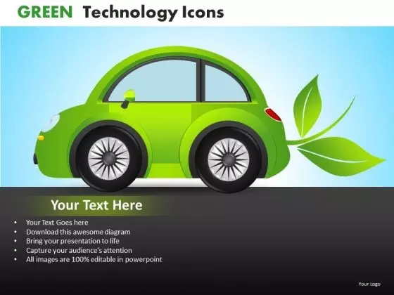 PowerPoint Templates Electric Car Automobiles Ppt Slides