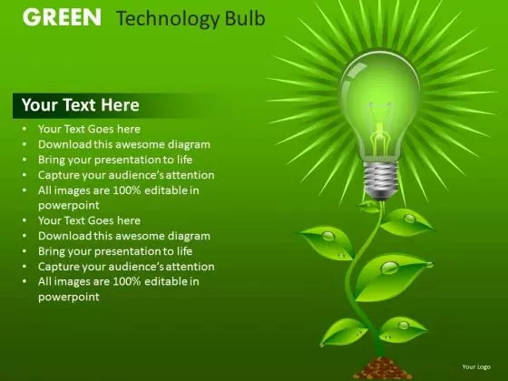 PowerPoint Templates Green Business Ideas Innovation Ppt Slides
