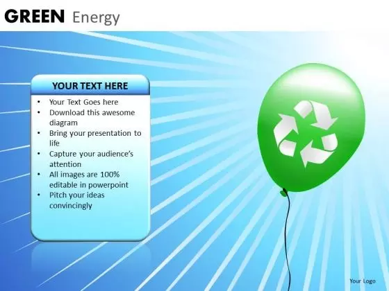 PowerPoint Templates Green Energy Sun Light Wind Ppt Slides