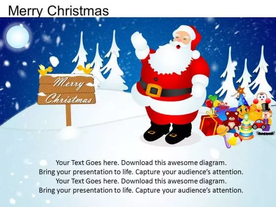PowerPoint Templates Happy Merry Christmas Ppt Theme