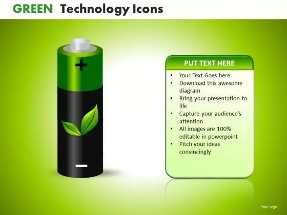 PowerPoint Templates Rechargeable Batteries Environmetally Friendly Ppt Slides
