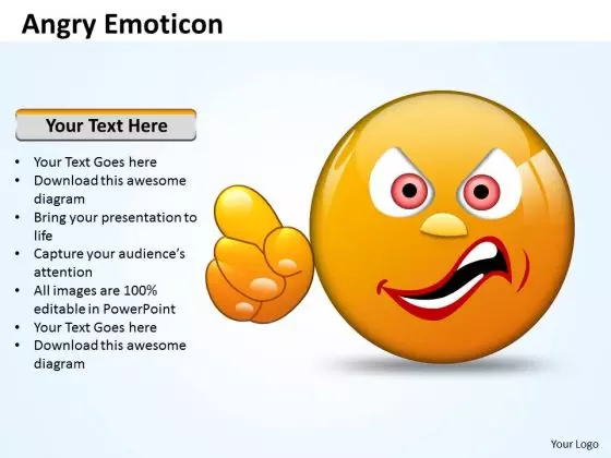 Ppt Angry Emoticon Pointing Accusing Finger PowerPoint Templates