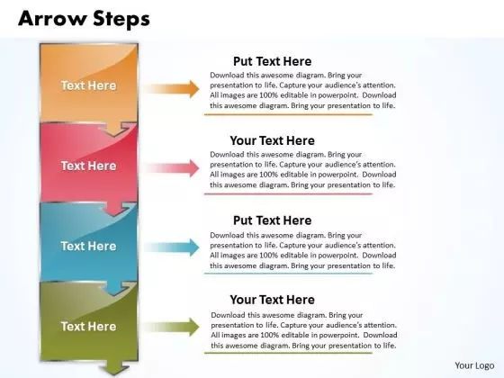 Ppt Arrow Create PowerPoint Macro 4 Stages Templates