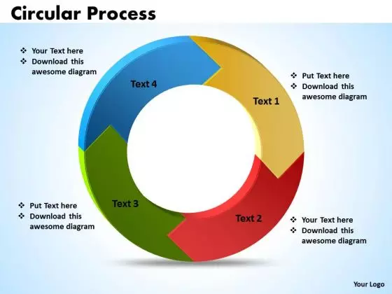 Ppt Circular Process Cycle Swim Lane Diagram PowerPoint Template 4 Stages Templates