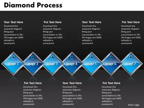 Ppt Diamond Process 7 State PowerPoint Presentation Diagram Templates