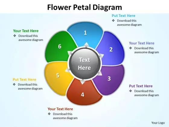 Ppt Flower Petal Diagram Presentation PowerPoint Tips Editable Templates